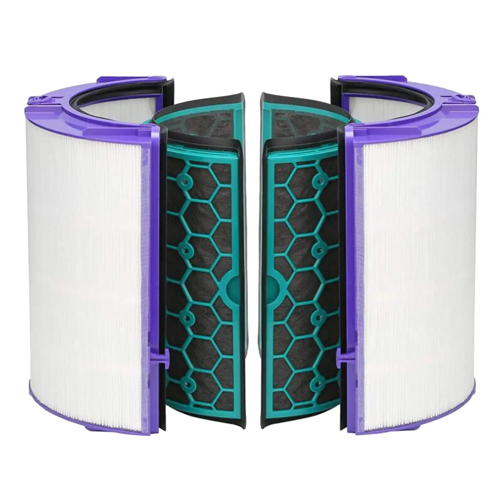 4x Glass HEPA Filter & Activated Carbon Filter for Dyson TP04 HP05 DP04