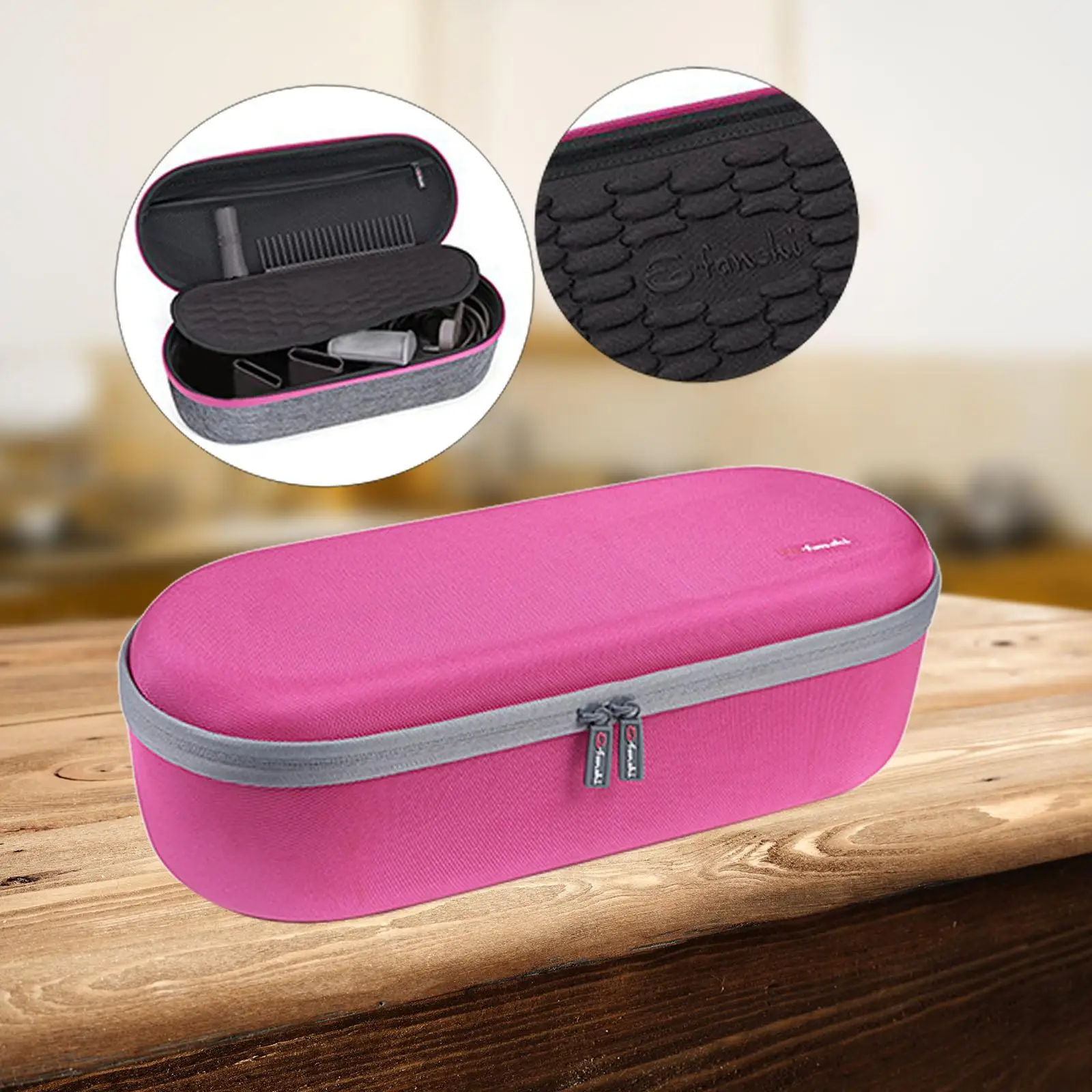 Compact Hard Case Large Space Carry Bags for & Accessories Dyson Hair Dryer