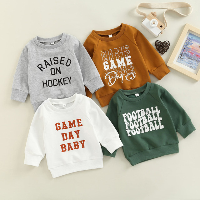 Infant Baby Boys Girls Football Outfit American Football Game Day Sweatshirt  Football Fall Clothes 