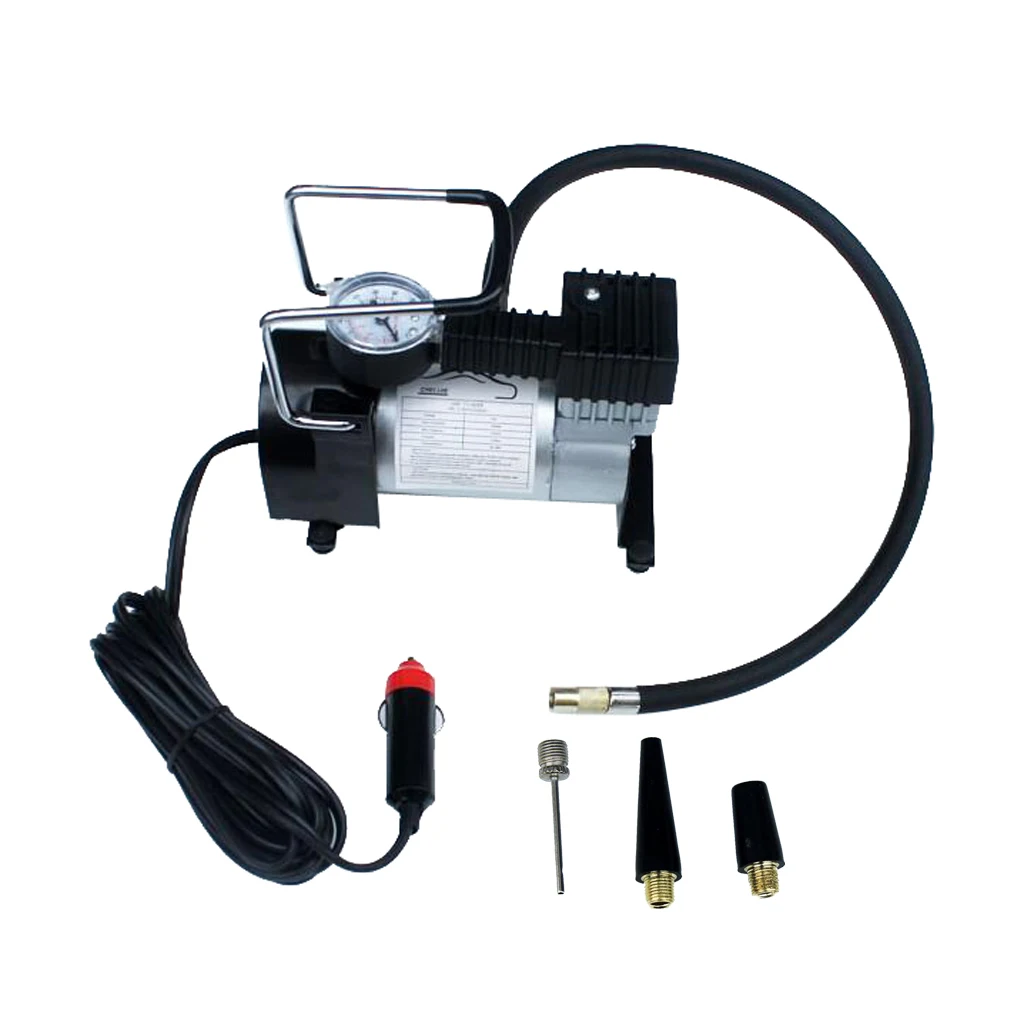 High Pressure Metal Car Inflator, 12 V Portable Tire Pump, Air Pump Convenient