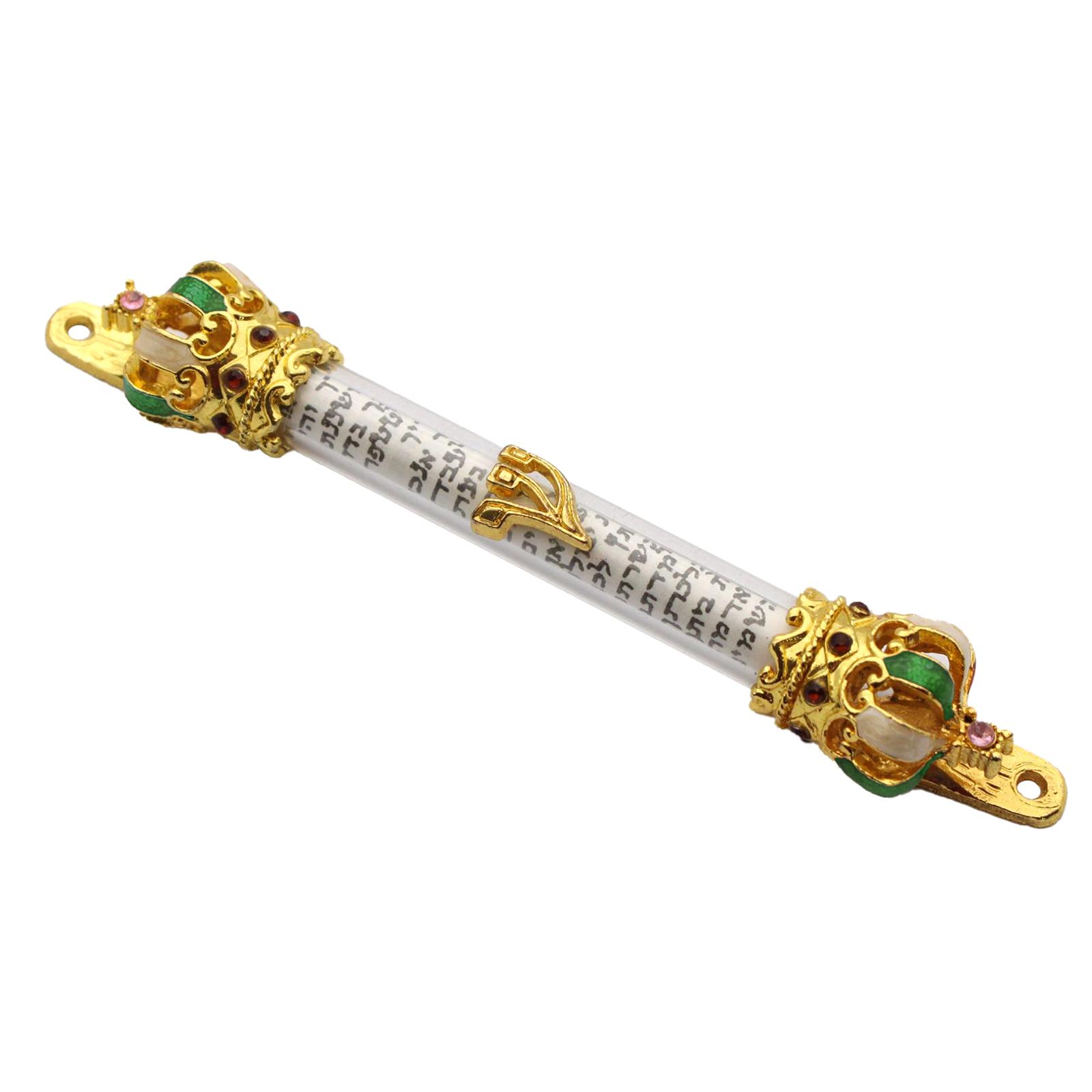 Mezuzah Case Alloy Decor Wall Church Hannukah Gifts Decor Retro Utensils House Door Metal Mezuza Plaque Mezuzah for Door 1Pcs