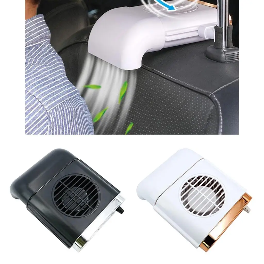 USB Cooling Fan Desktop Cooler Car Headrest Back Seat Silent Fan