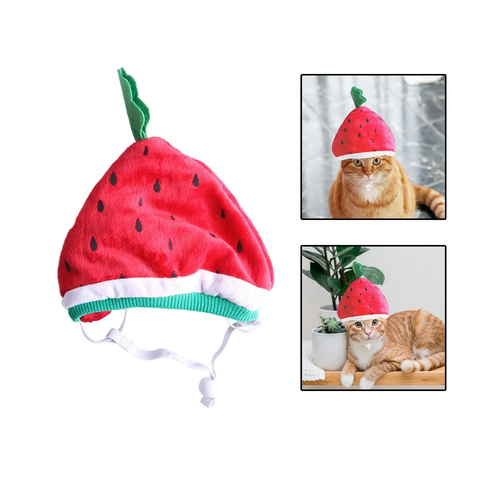 Cute Cat Costume Hat Adjustable Party Costume Accessory Cat Headgear Toy Head Wrap Winter Warm for Festival Decoration Christmas