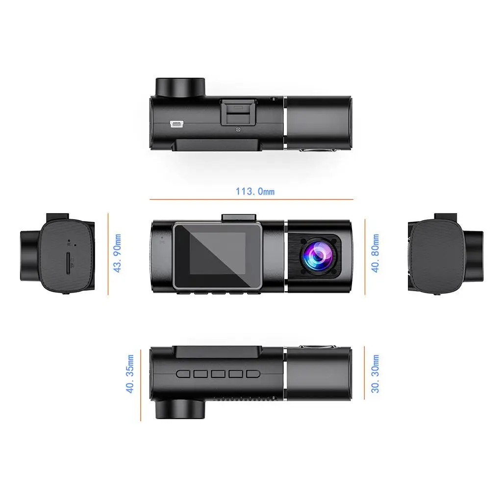 Hidden Dual Dash Cam FHD 1080P Front Loop Recording for Auto Truck Taxi
