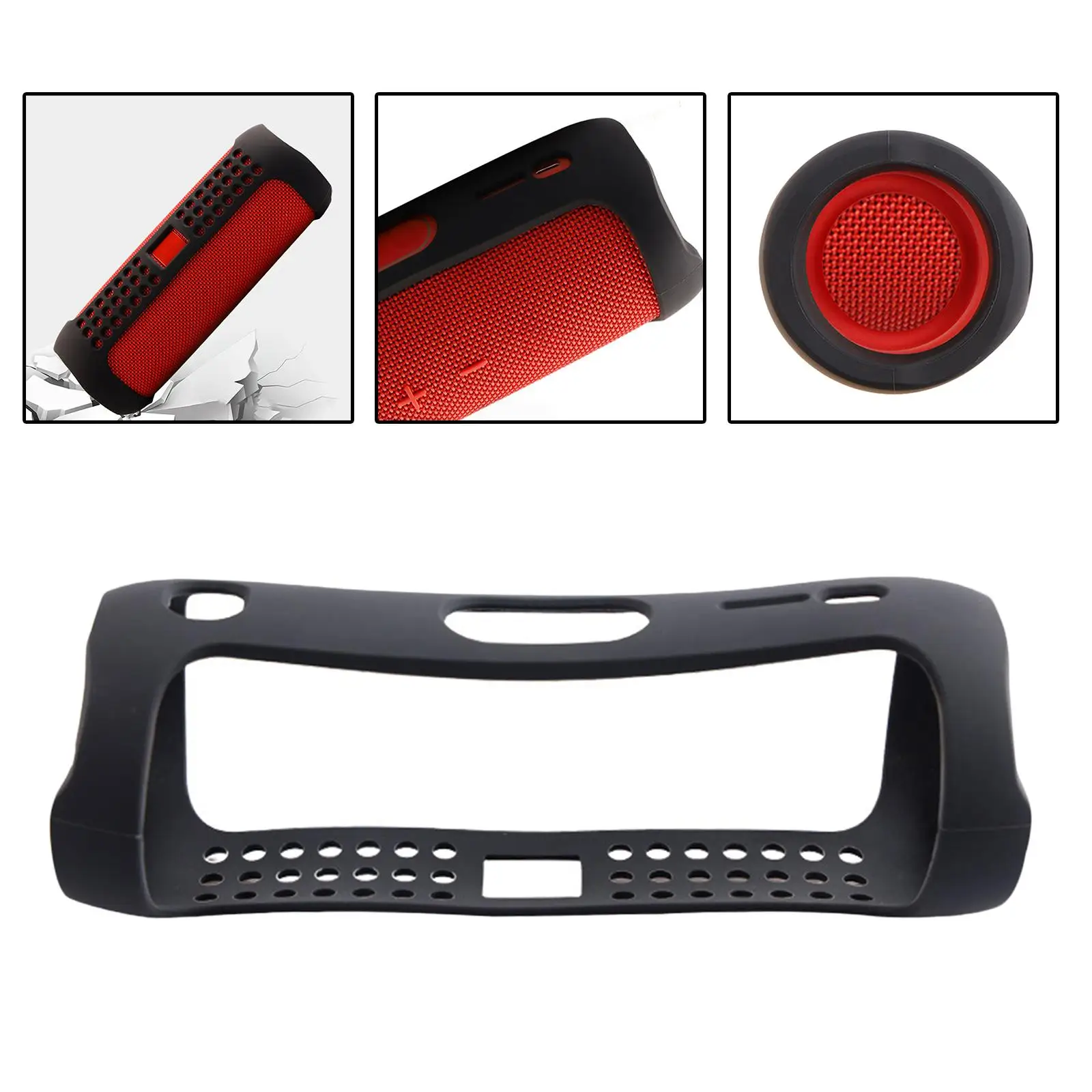 Silicone Speaker Cases Cover Portable Soft Protective Case for J-B-L Flip 5 Wireless Bluetooth Speaker