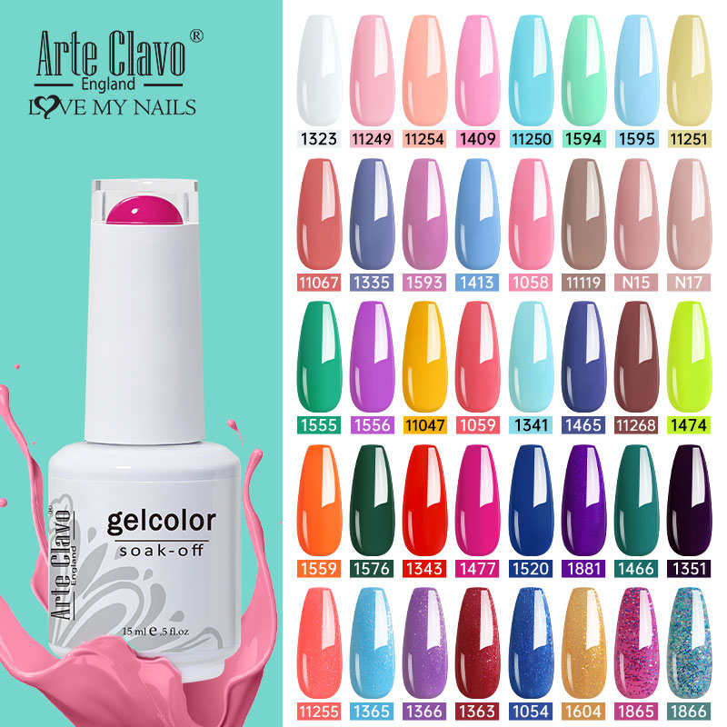 Best of Arte Clavo 15ml Gel Polish Set Semi-permanent Summer Hot Sale Gel Varnish For Nails Lacquer Soak Off UV LED Nail Gel Polish Reviews & Tips