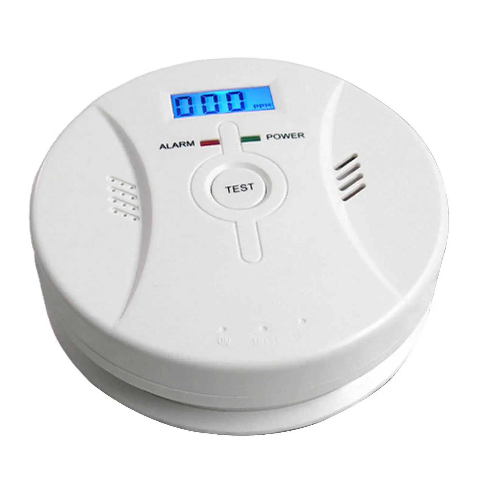 Smoke and Carbon Monoxide Detector Alarm Ceiling Mounted for Living Room Easily Install Electronic Equipment High Accuracy White