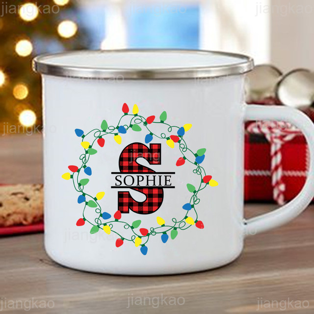 Taza Feliz Navidad con nombre de la familia. Regalo Original y útil.