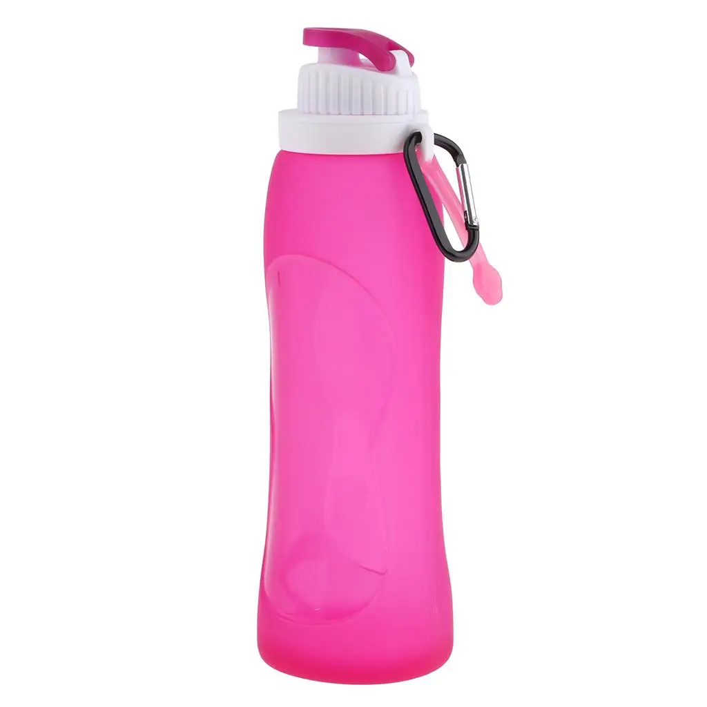 500ml Creative Collapsible Foldable Silicone  Bottle cup Camping Travel Bicycle Bottle Kettle