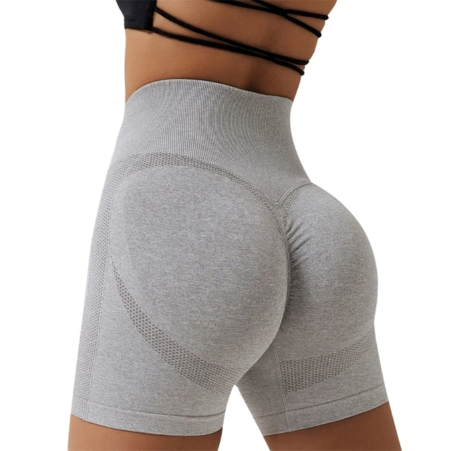 3 Pack Workout Yoga Shorts for Women Butt Lifting High Waist Seamless  Ribbed Ruched Gym Athletic Scrunch Biker Shorts - AliExpress