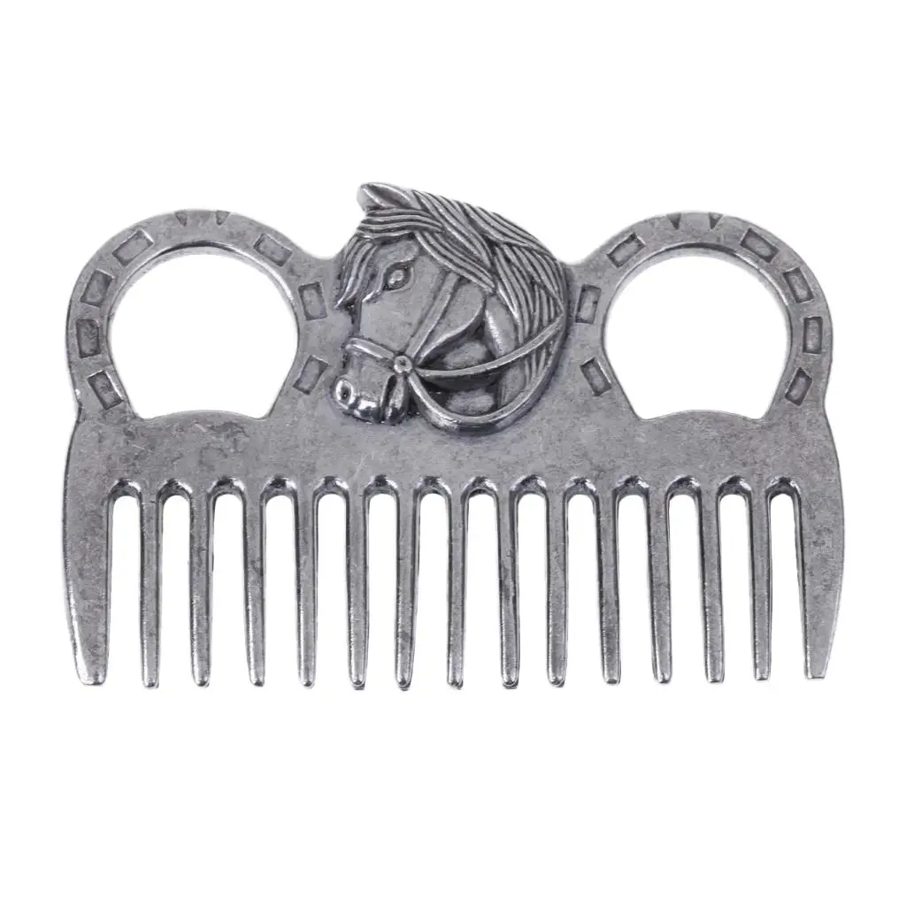 Stainless  Comb Metal Curry Brushing Cleaning Tool Equestrian