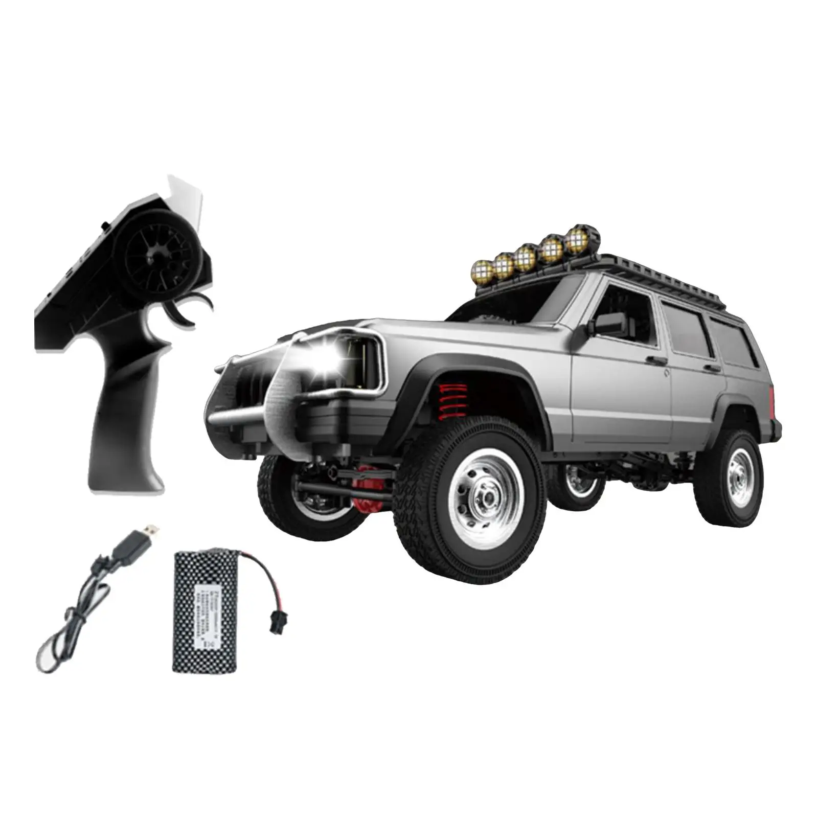 Huge 1:12 RC Car Rechargeable Battery LED Headlight 2.4G Off Road Trucks Pickup All Terrain Toy for Gifts Adult Kids Children