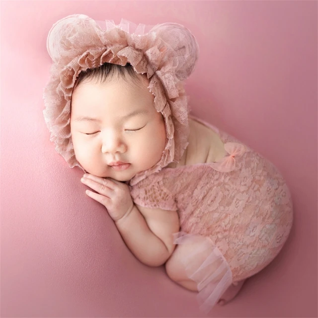 Ropa de princesa para bebé, traje de utilería para fotografía de recién  nacido, diadema, pelele, monos, accesorios para sesión de fotos, 0 a 3 meses  - AliExpress