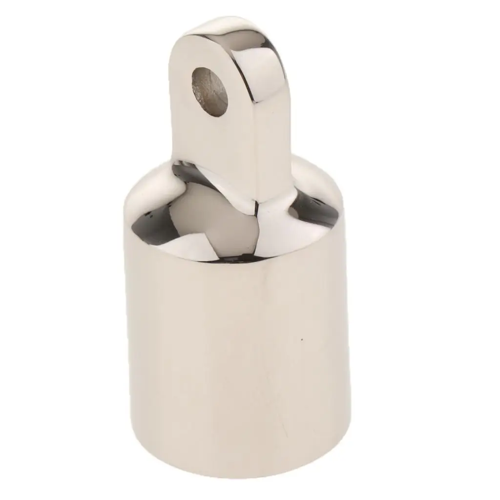 Marine Durable Stanchion Hand Rail Fitting & 7/8 inch Top  Tube External Eye End for Boat Silver