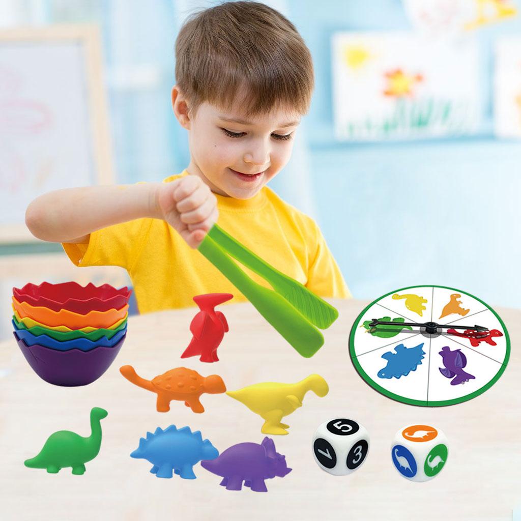 72PCS/Set Counting Little Dinosaur Toys Topic Cards Math Learning Tool Montessori Animal Educational Toys Cognitive Puzzle Toy