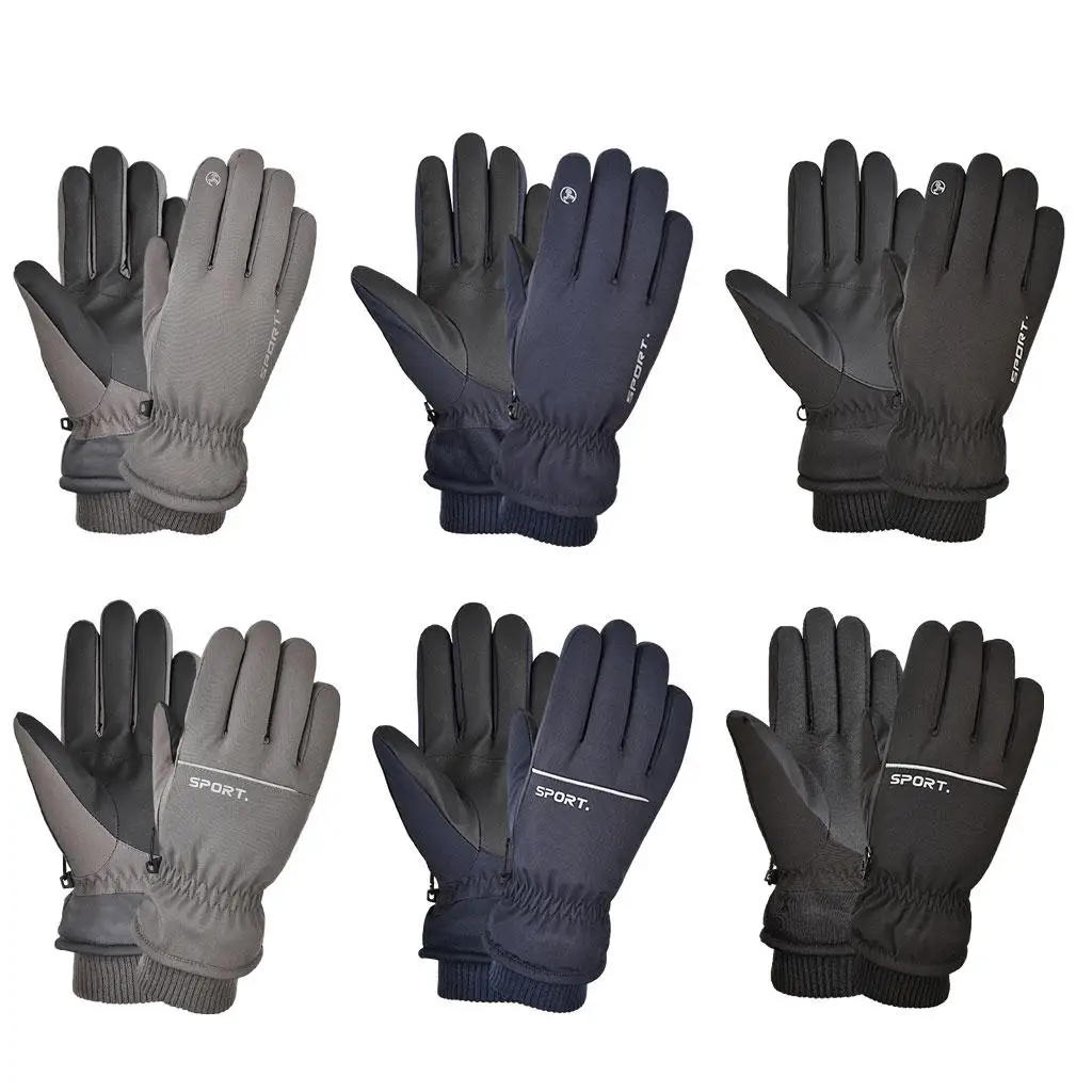 Warm Gloves Touchscreen Thermal Fleece Cold Waterproof Windproof Full Finger Anti-Slip for Hiking Riding Sports Cycling  Women