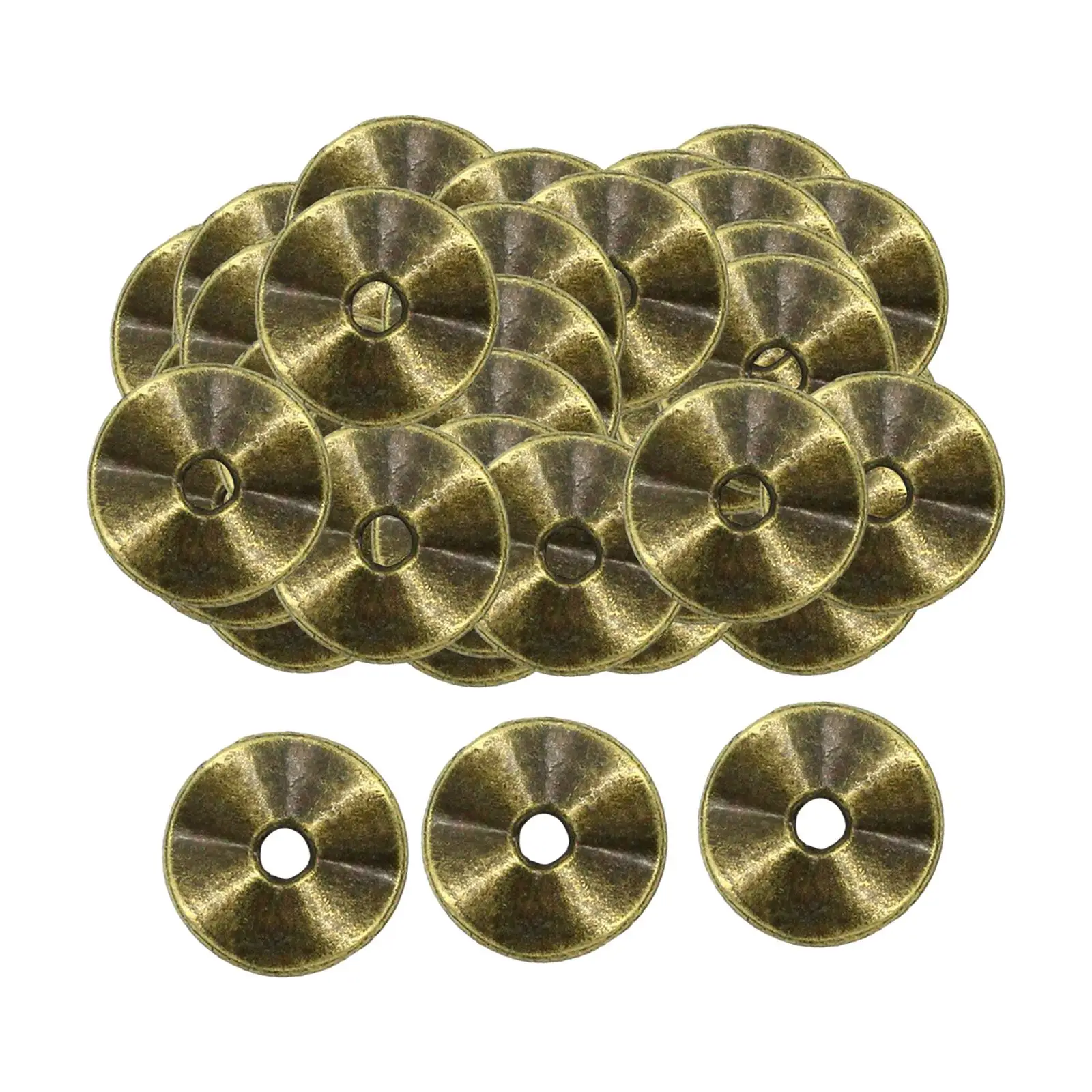 100Pcs Round Spacer Beads Accessory Ancient Bronze Color Metal 10mm for Necklace Bracelet Anklet Pendant Handmade Jewelry Making
