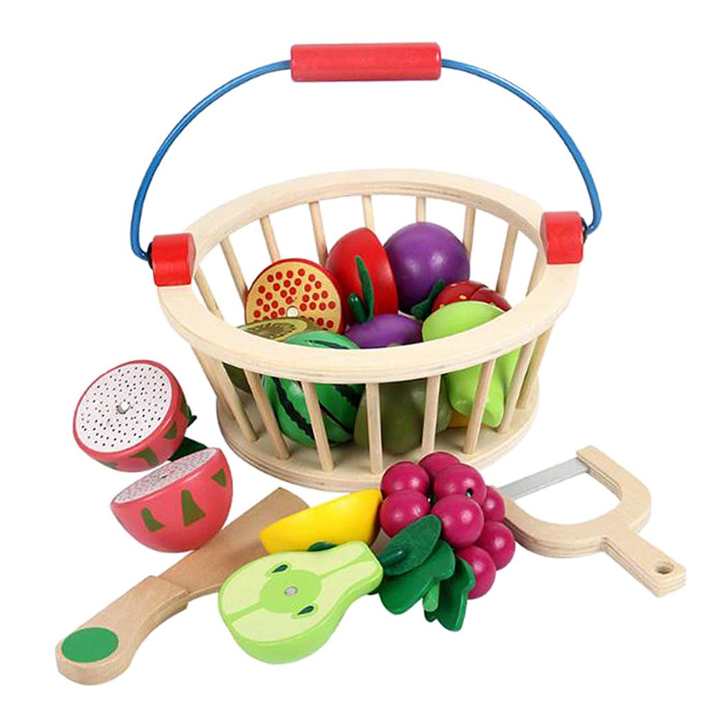 Farmer's Market Fruit and Vegetable Set, Kids Pretend Play Cutting Food , 12 Piece/Set, Ages 3+