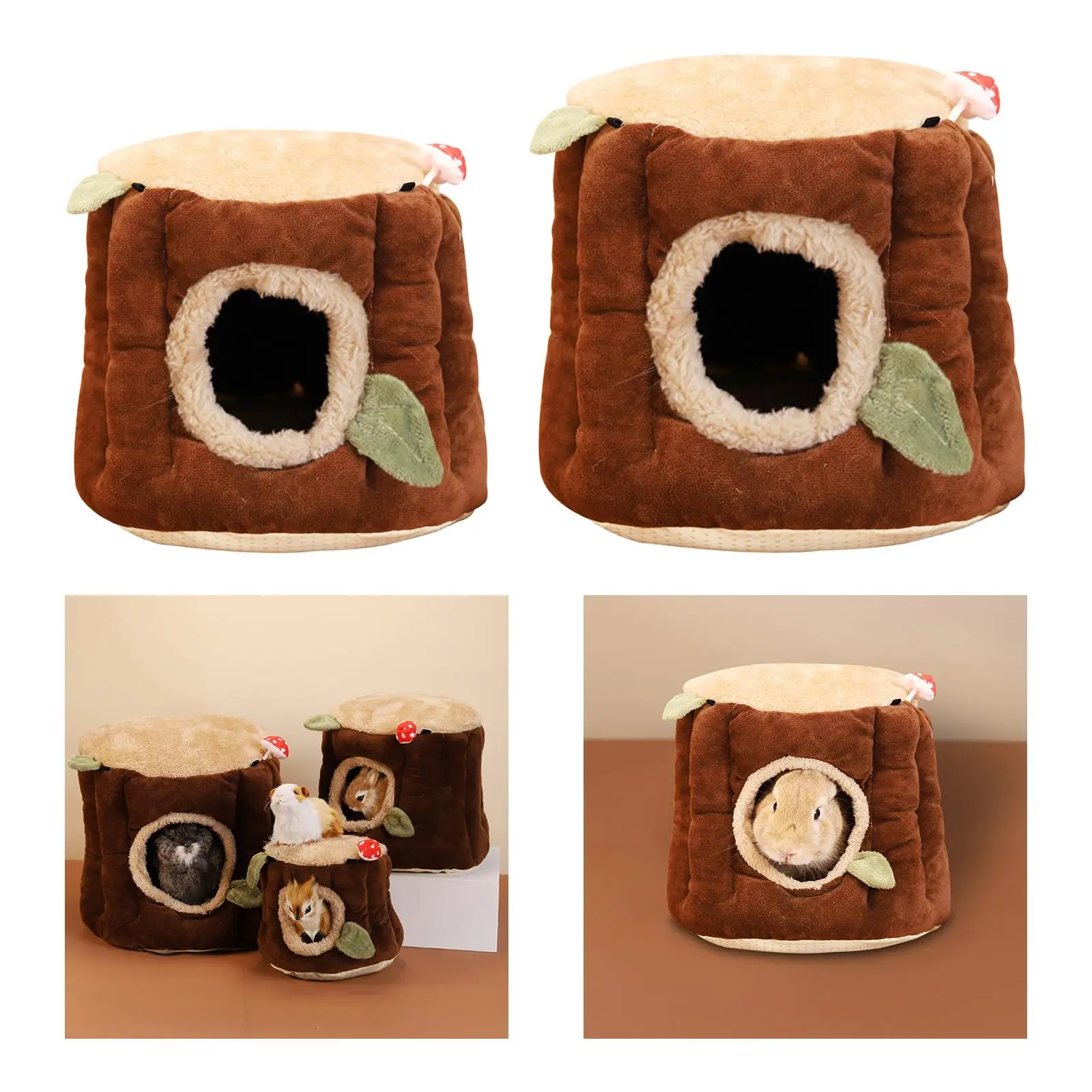 Soft Guinea Cave Bed Hideout Cage Accessories Sleeping Winter Warm Bedding House for Rabbit Rat Hedgehog Mouse Gerbil