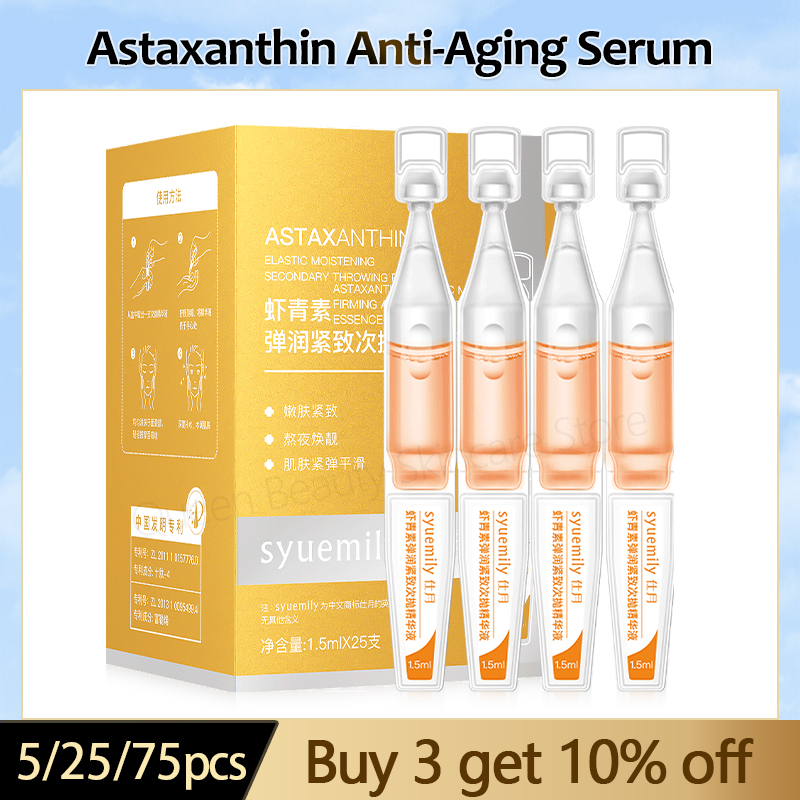 Best of Astaxanthin Anti-Aging Serum Nicotinamide Whitening Essence Vitamin E Hyaluronic Acid Moisturizing Korean Skin Care Products Reviews & Tips