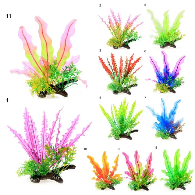 Bamboo Aquarium Plastic Aquatic Plants, Fake Seaweed Fish Tank Decoration,  Simulation Ornaments, Pet Supplies, Coral Marbles - AliExpress