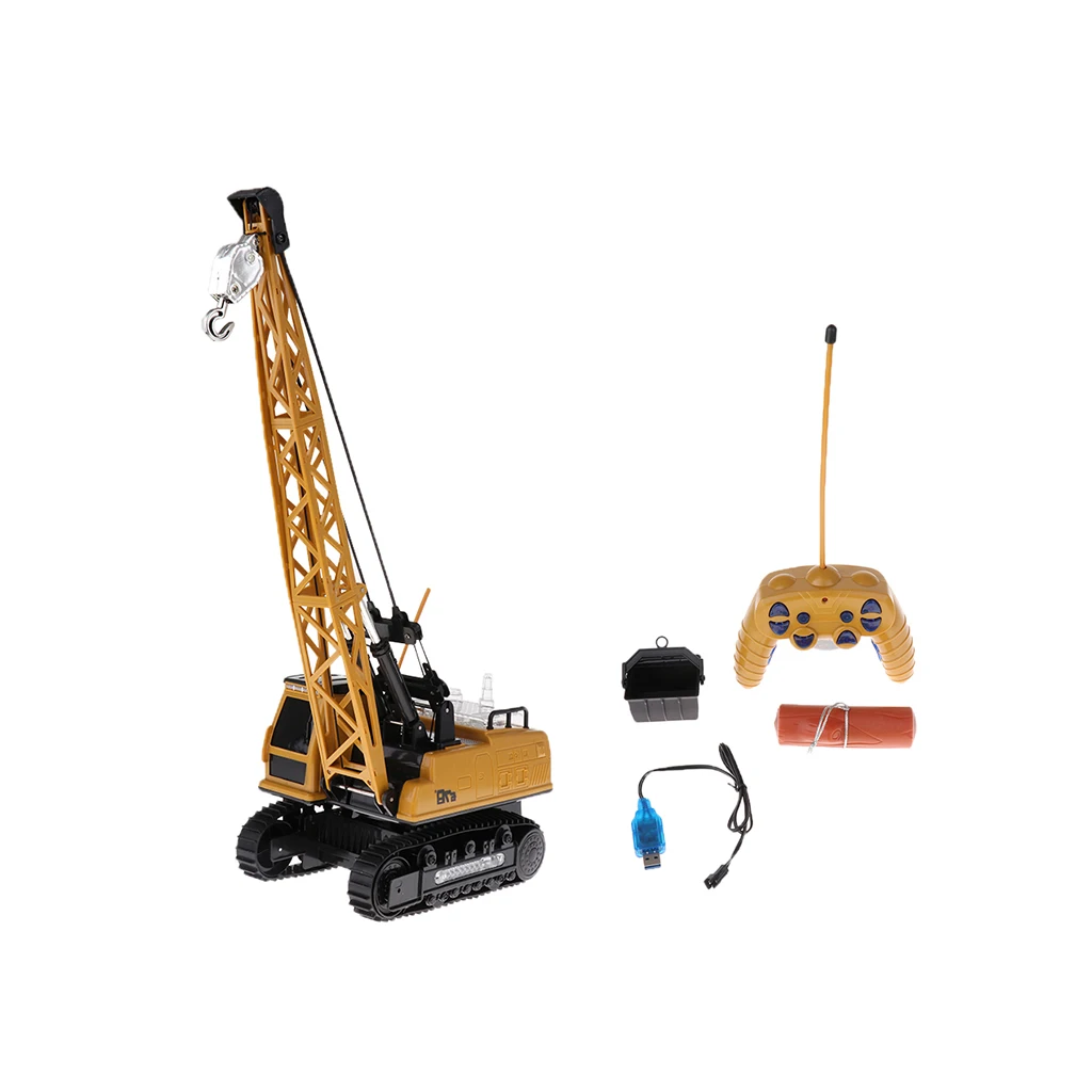 RC Crane Construction Vehicle Playset with Up Down Lift Control