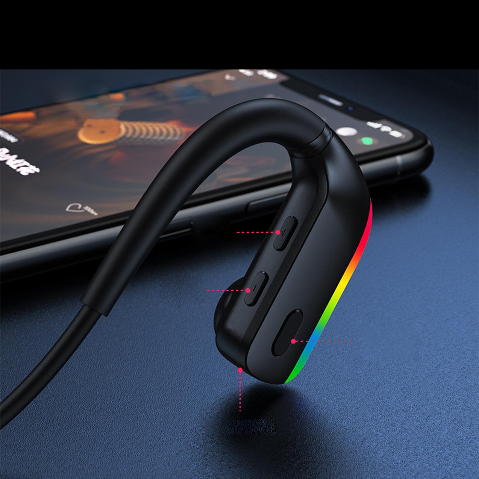 conduction Headphones Stereo open Ear IPX7 Waterproof Sport Bluetooth Headset for Running Gym Cycling Hiking Walking