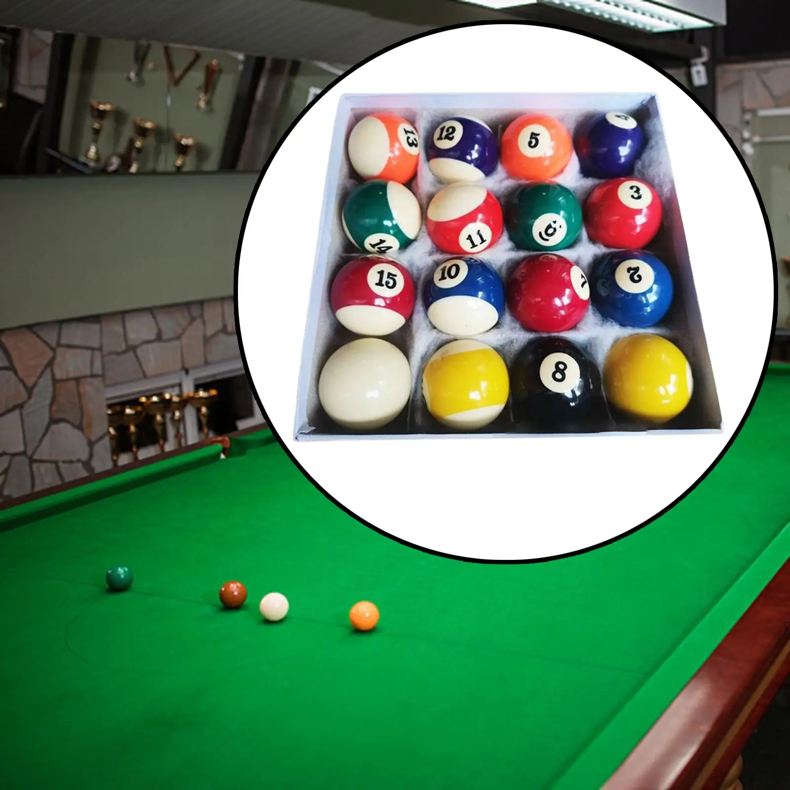 16x Billiard Balls Pool Balls Complete 16 Balls for Pool Tables for Exercise