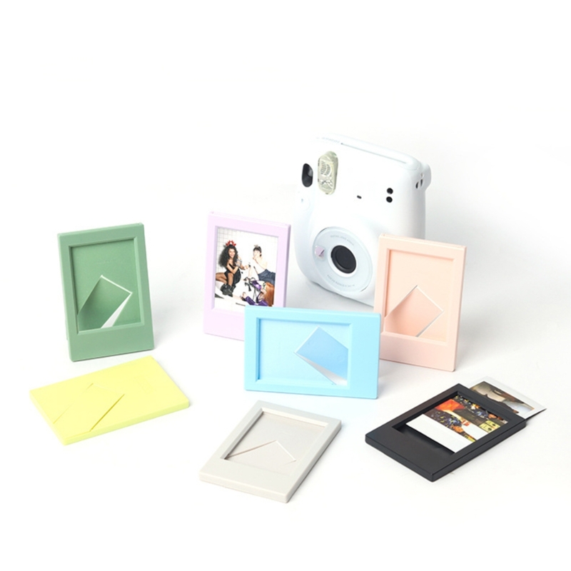 Description Picture 6 of item3 Inch Mini Film Photo Frame for Polaroid Photocard Holder Desktop Picture Frame Album Poster Display Stand Desk Decor