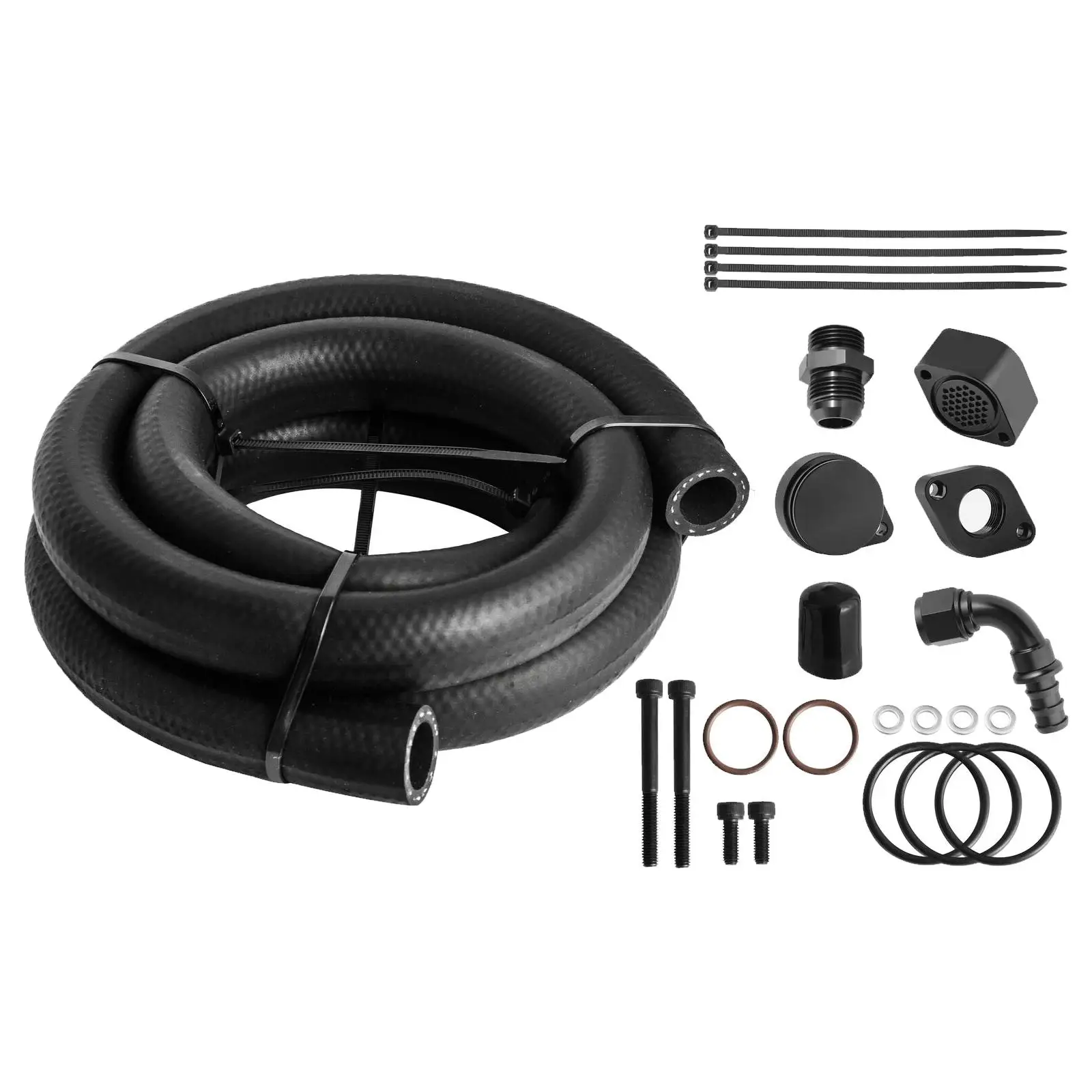 Pcv Reroute Engine Ventilation Kit Easy Installation for Ford Super Duty 11-20 6.7L Powerstroke Diesel F-450 F750 Accessory