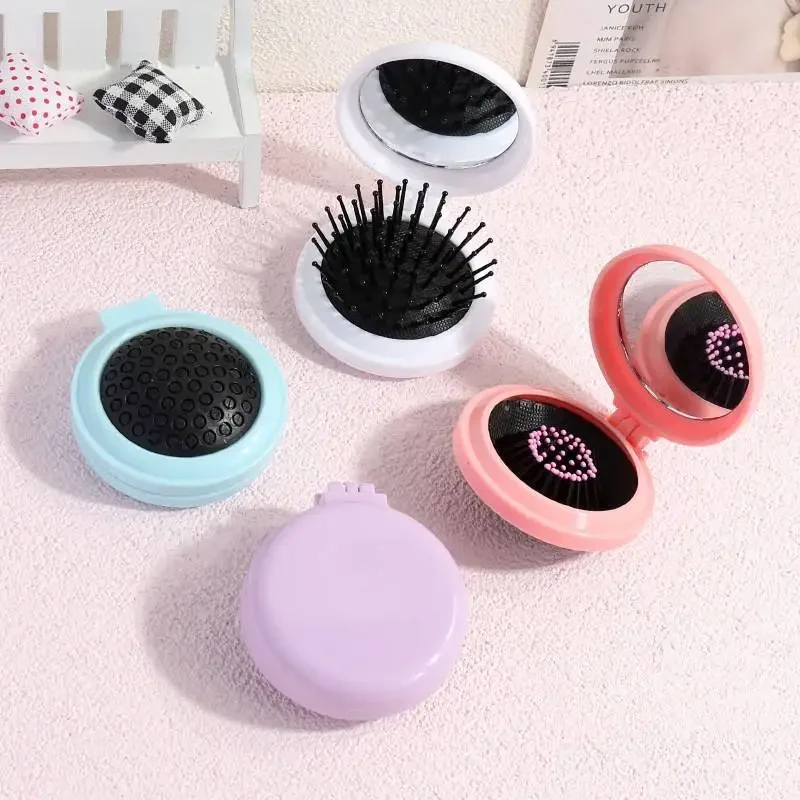 Title 1, Mini Pocket Mirror Folding Comb Girl Women Port...