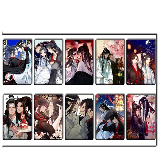 10Pcs/Set Anime Mo Dao Zu Shi Crystal Card Sticker HD Photocard