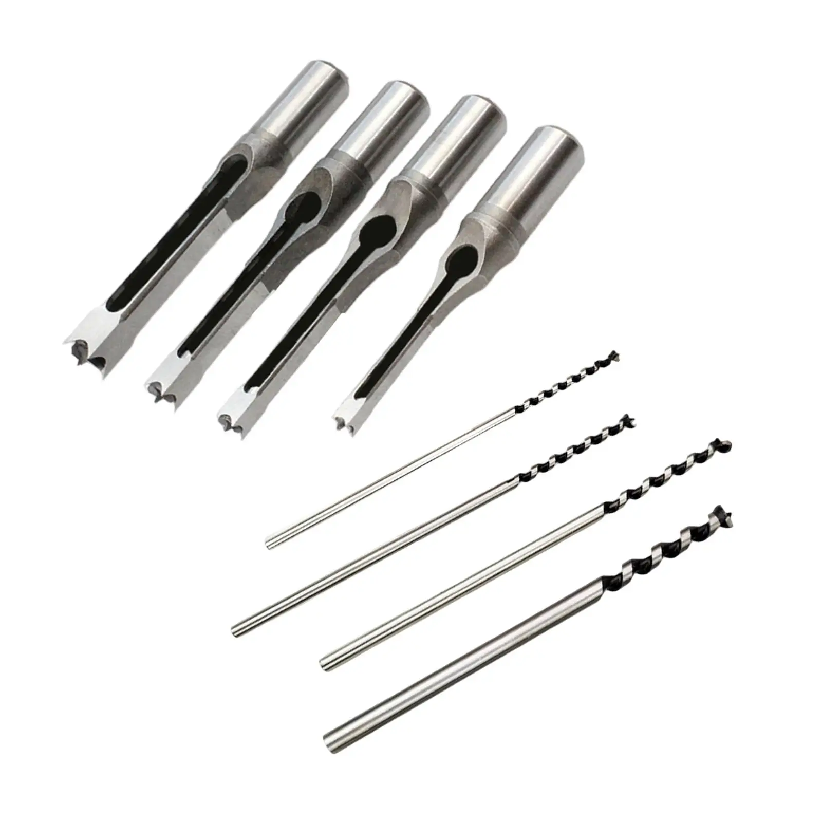 4x HSS Durable Hole Drill Bit for Carpenter Drill Press Attachments Hole Opening Drilling Tools Mortising Machines