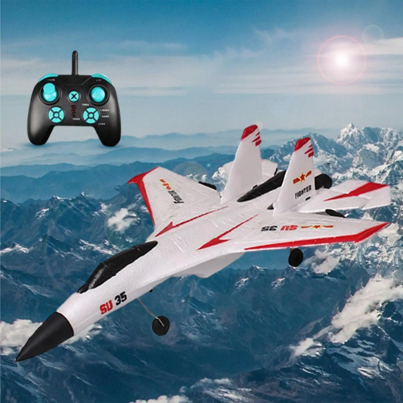 Simulation 2.4G Remote Control Aircraft Outdoor Toy for Adults Beginners