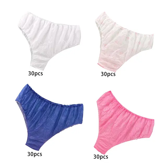 Underwear for Unisex White Cotton Disposable Briefs Underpants Comfortable  Men's