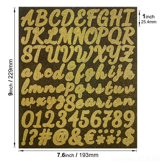 Mini Letter Metallic Sticker Gold Sliver Alphabet Number 0-9 Stickers  Uppercase A To Z Stickers Resin Craft Supplies 3mm - AliExpress