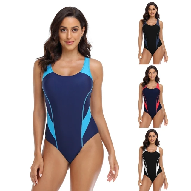 Women Athletic One Piece Swimsuits Sporty Bathing-Suits Monokinis Full  Coverage Modest Swimwear - AliExpress