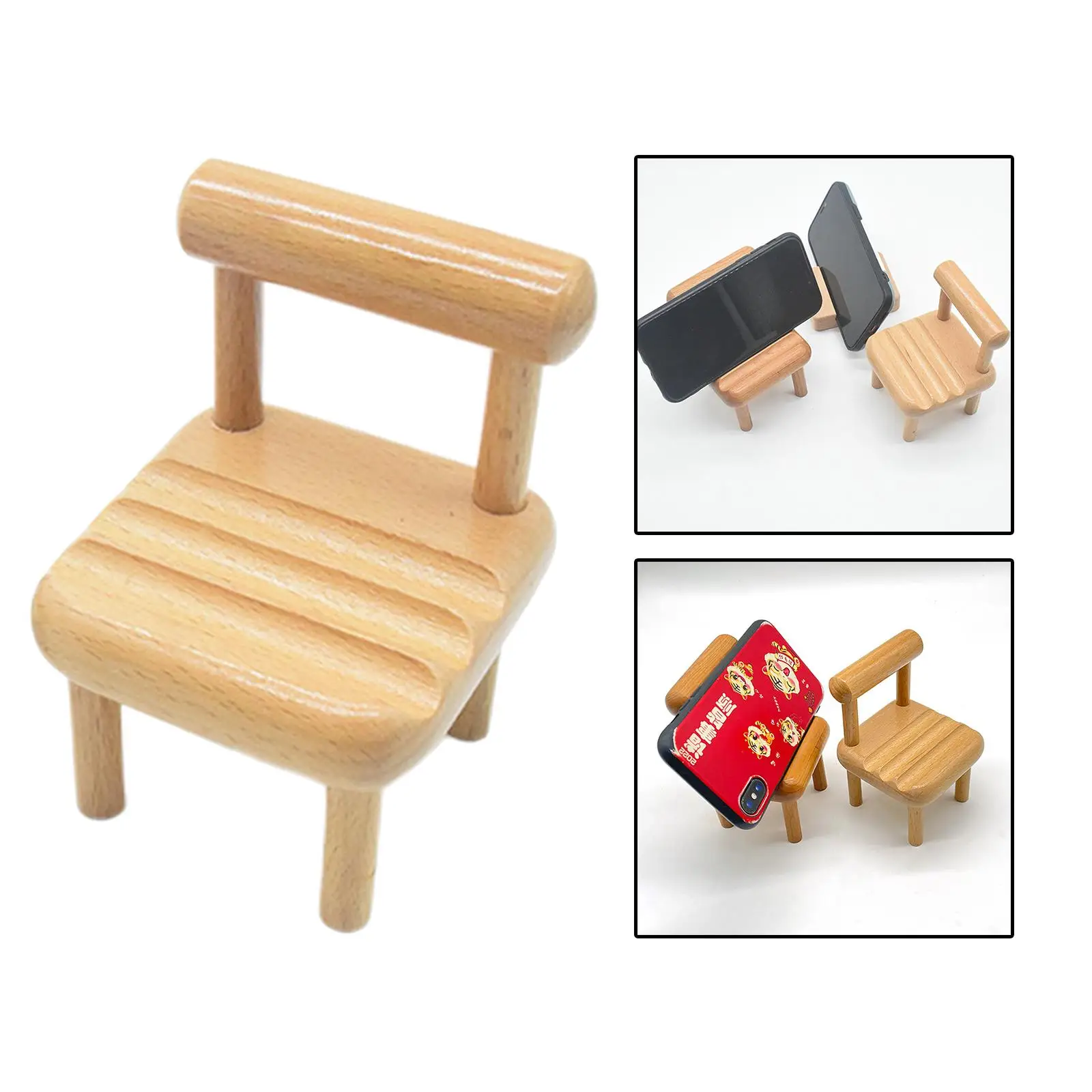 Mobile Phone Stand Reusable Mobile Phone Holder Steady Decoration Solid Chair Shape Mobile Phone Stand Tablet Stand