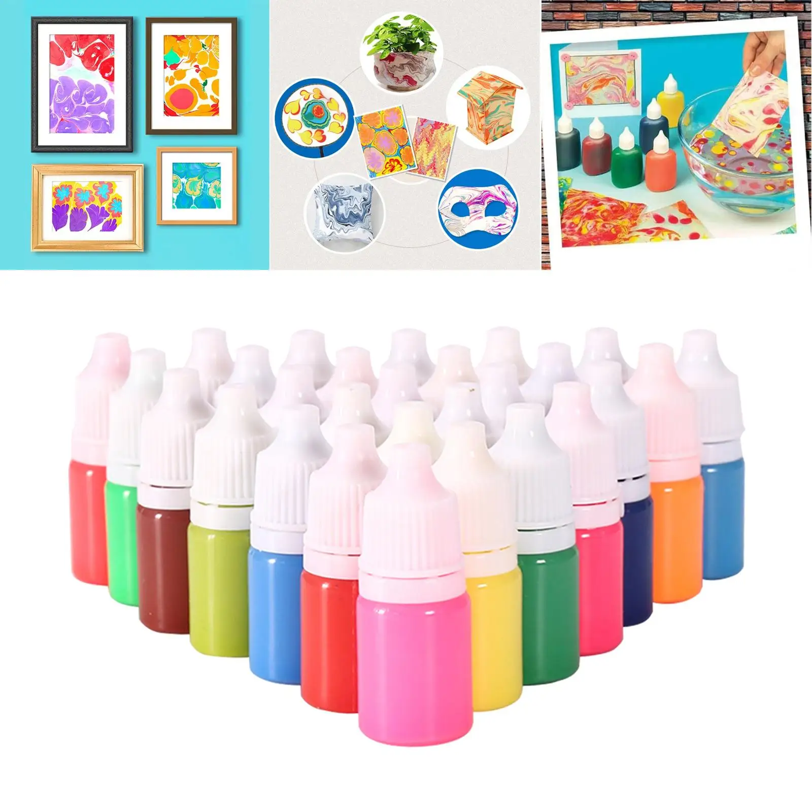 Water Painting Set Art Supplies Watercolours Art Craft 24 Tubes DIY Paint Water Drawing Set for Educational Toy Gift Children