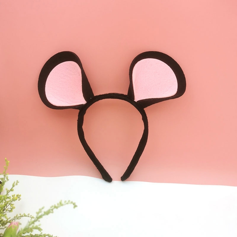 Schöne Plüsch Cartoon Maus Ohr Stirnband erwachsene Kinder lustige Kopf bedeckung Karneval Party Haarband Halloween Cosplay Kostüm Requisiten – Detail 7