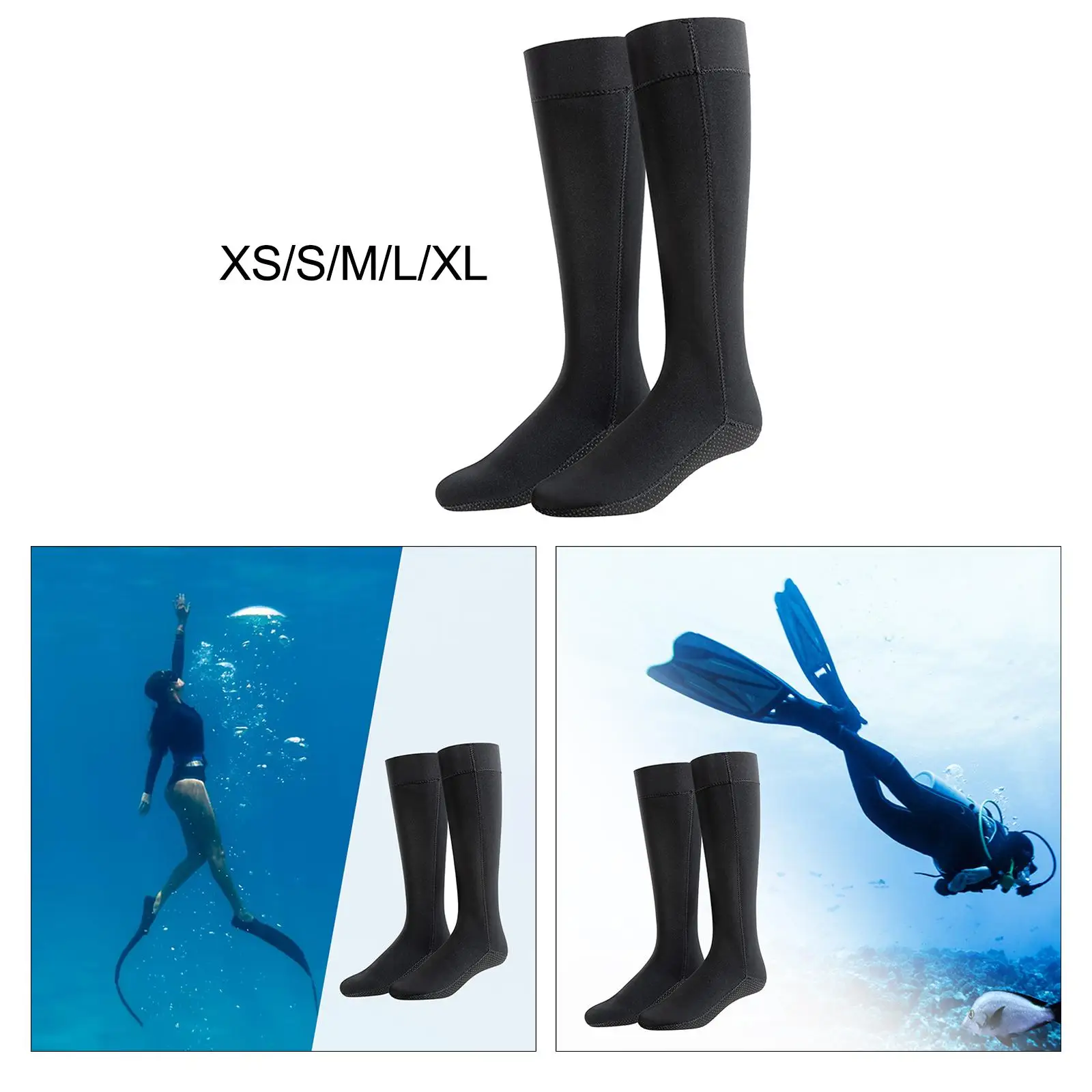 Diving Socks Thermal Flexible Anti Slip Neoprene Socks Water Socks for Surfing Beach Sailing Outdoor Activities Swim