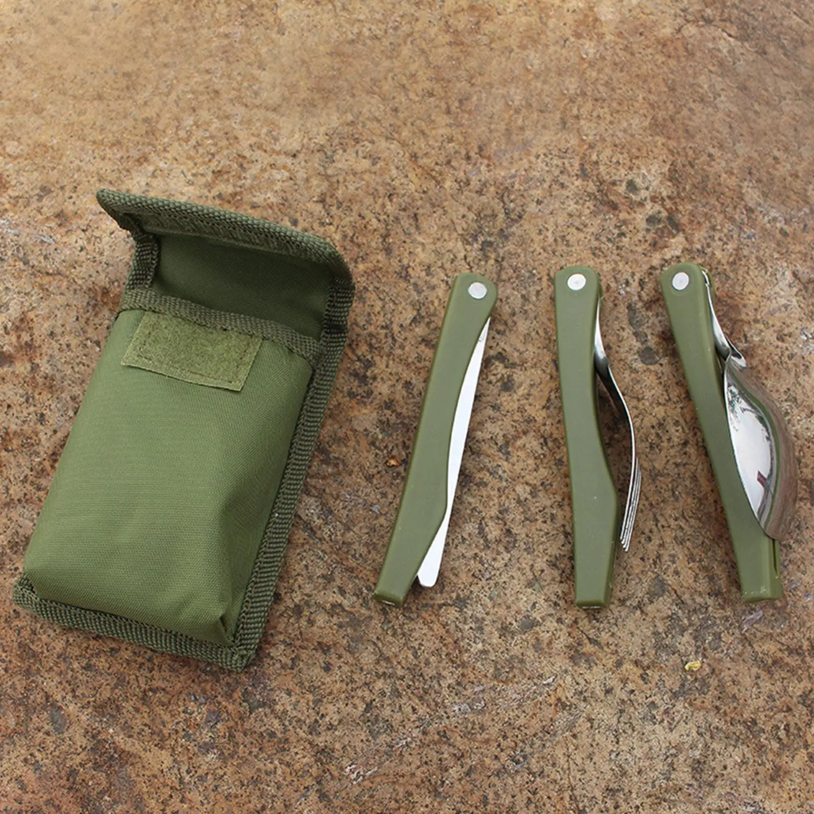 Portable Camp Cutlery Knife Spoon Set Flatware for Picnic Hiking