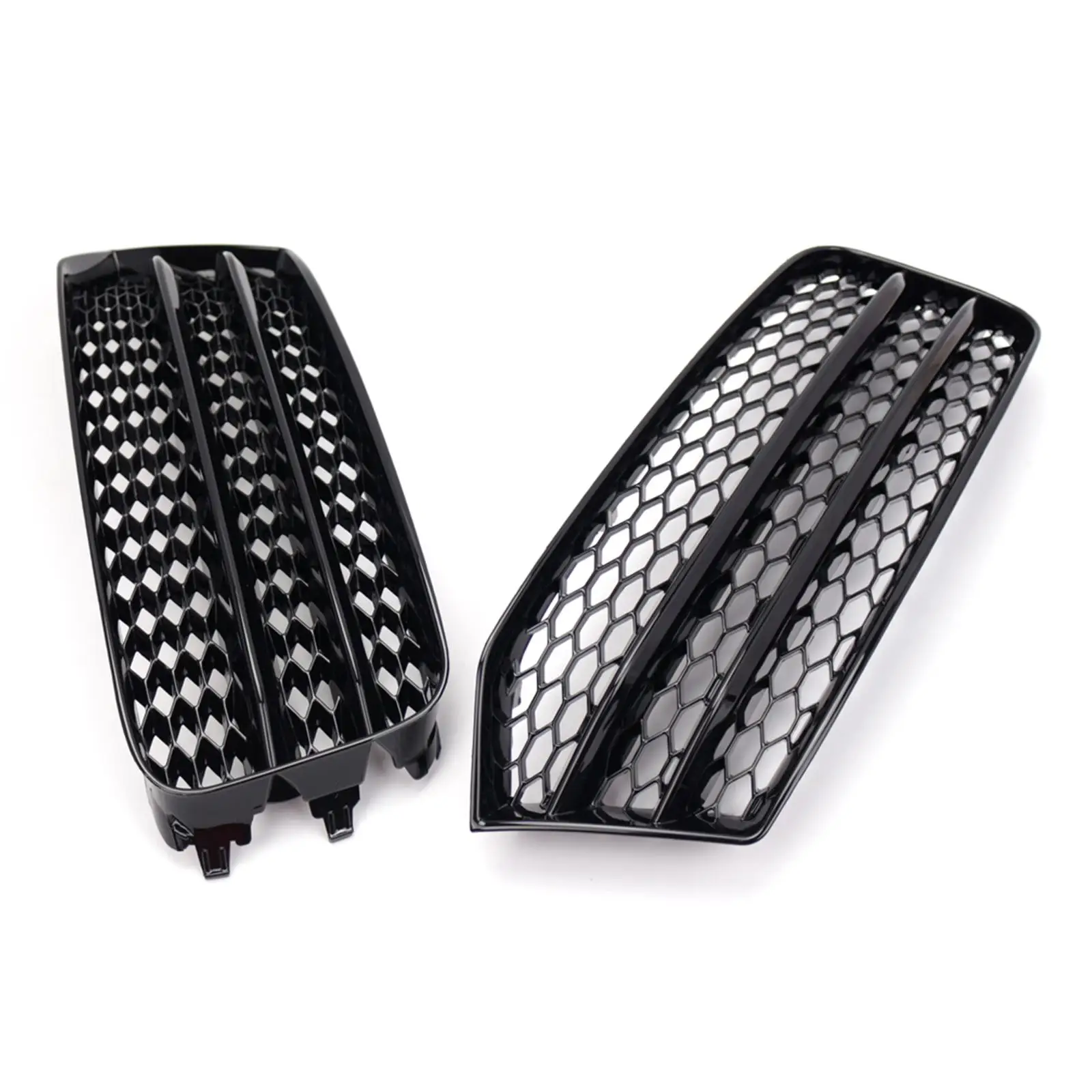 Front Lower Grill Grille Automobile Repairing Accessory 8XA807681B Professional Easily Install Black 1 Pair