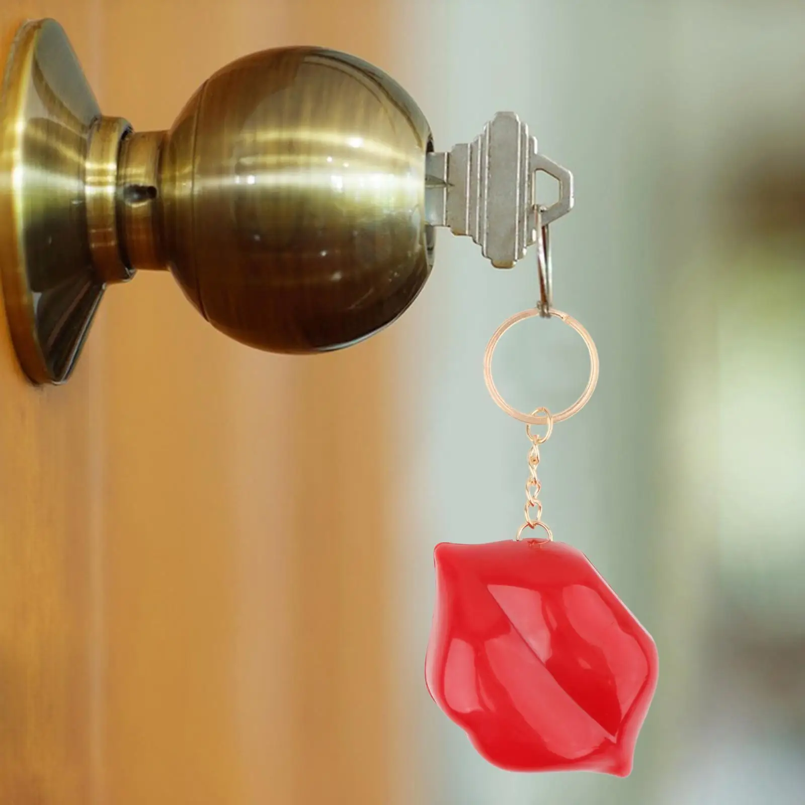 Lips Shape Keychain Keyring Bag Purse Pendants Unique Keyring for Valentine`s Day Anniversary Birthday Men Women Friends