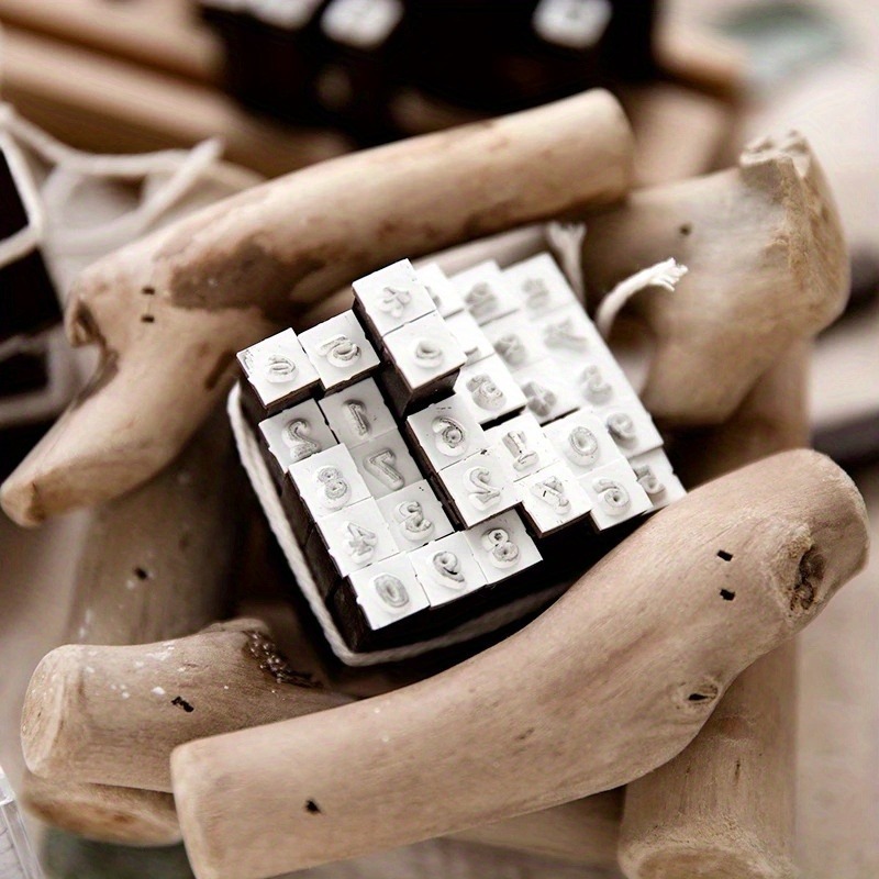 Description Picture 6 of item30pcs/box Cute Mini Wooden Rubber Stamp Set Alphbets Daily Life Lovely Stamps for Journaling Scrapbooking Card Making