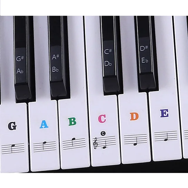 Piano Keyboard PVC Sticker Stave Note Biginners Music Decal 54 61 88 Keys  Piano Sticker Removable Label Electronic Key Sticker - Price history &  Review, AliExpress Seller - Mizuki's outdoor travel Store
