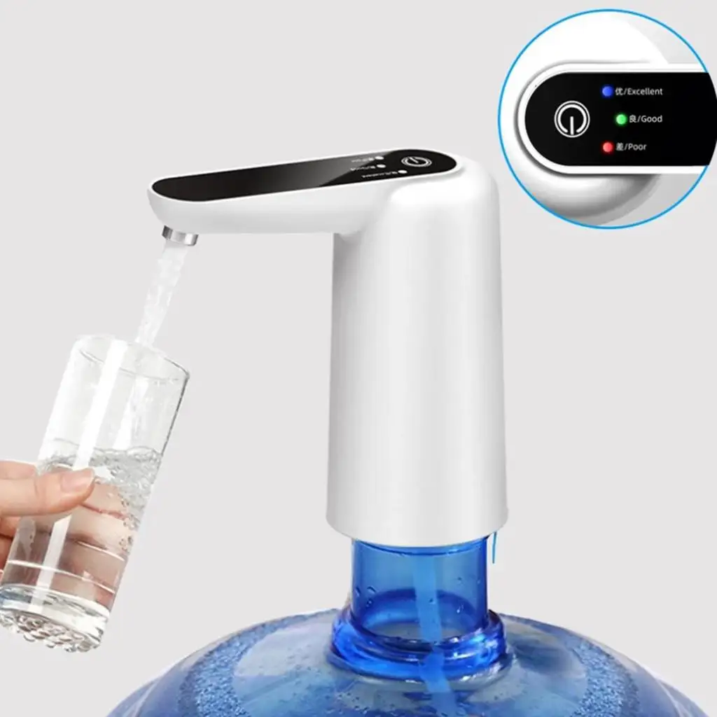 Electric Water Bottle Pump, Gallon Water Dispenser, Automatic Barreled Water Pump USB Portable Home, Easy to Install