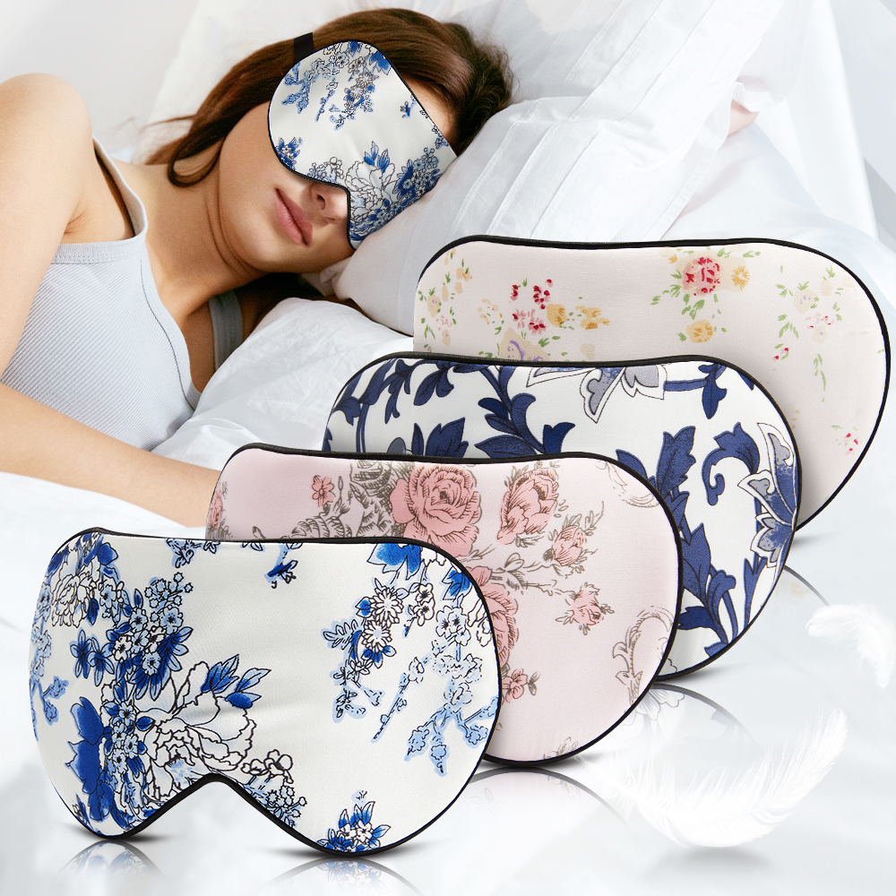 Best of 100% Silk Sleeping Mask Porcelain Pattern Blindfold Eye Cover Shading Eyeshade Thicken Soft Eye Mask Sleep Travel Eyepatch Reviews & Tips