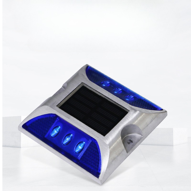 Description Picture 3 of item4 Pc Solar Spike Light Profile Label Led Highway Cast Aluminum Ground Buried Light Flash Road Warning Light