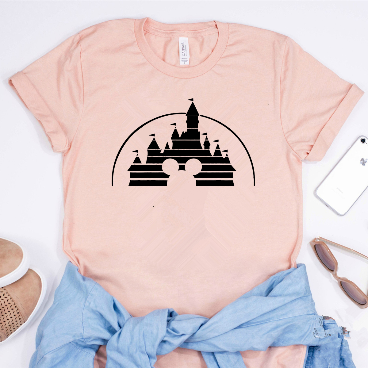 2026 Magic Kingdom T-Shirt „Home Castle Graphic Tee“ – „Best Day Ever“-T-Shirt mit Mauskopf-Motiv, niedliches Y2K-Design, passende Oberteile für Familienurlaub – Detail 9